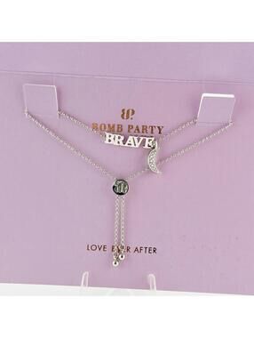 Bomb Party Love Ever After "The Brave Moon Bracelet" CZ on Rhodium RBP3803 RETRO